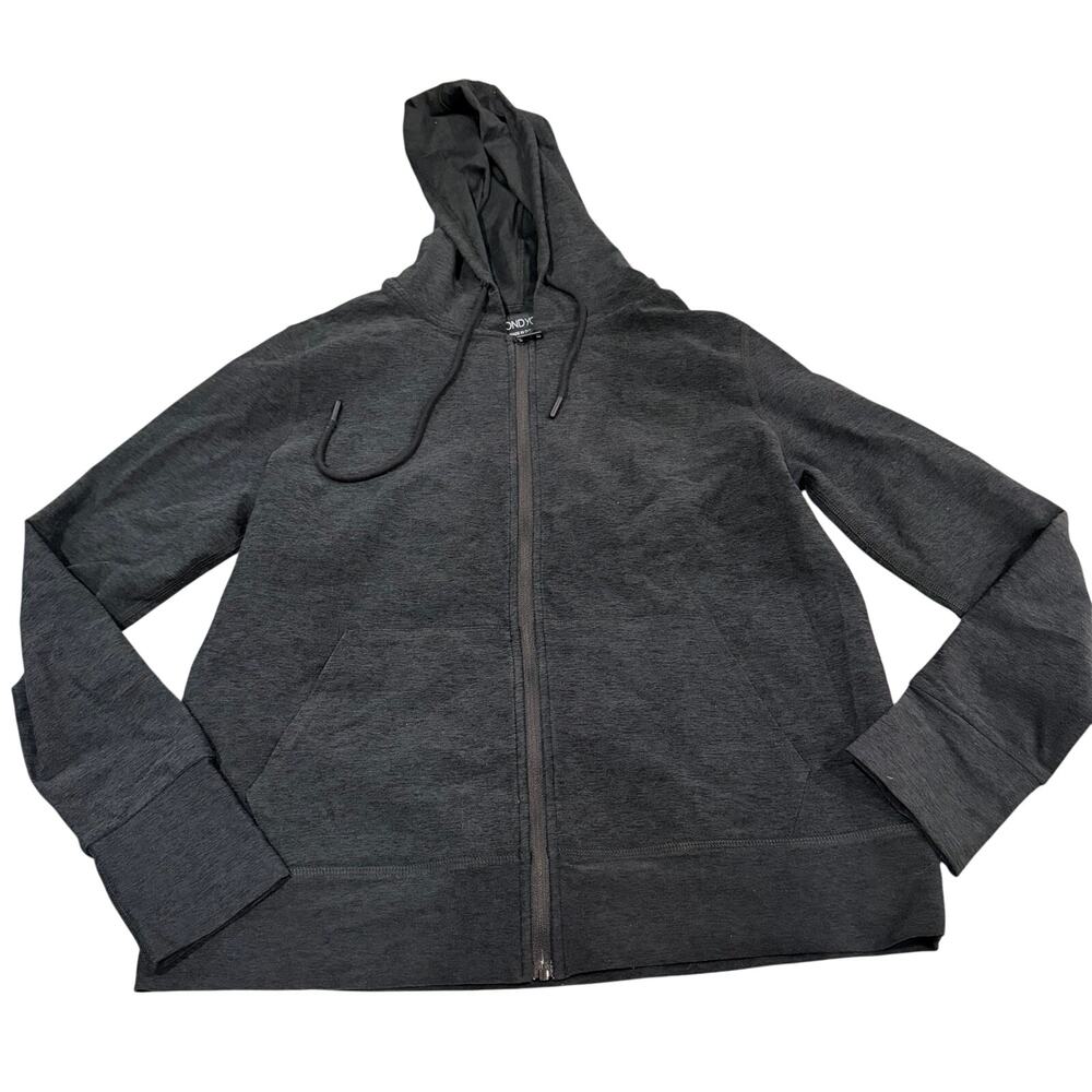 Beyond Yoga Space Dye Black Zip Up Jacket Size Small
